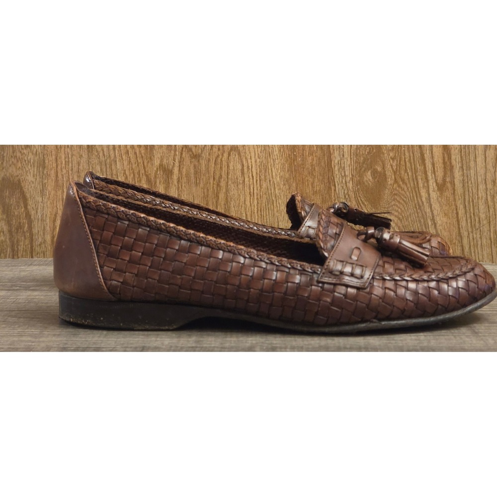 Cole Haan Country Woven Tassel‎ Loafer Shoes Womens Size 6.5 B Brown
